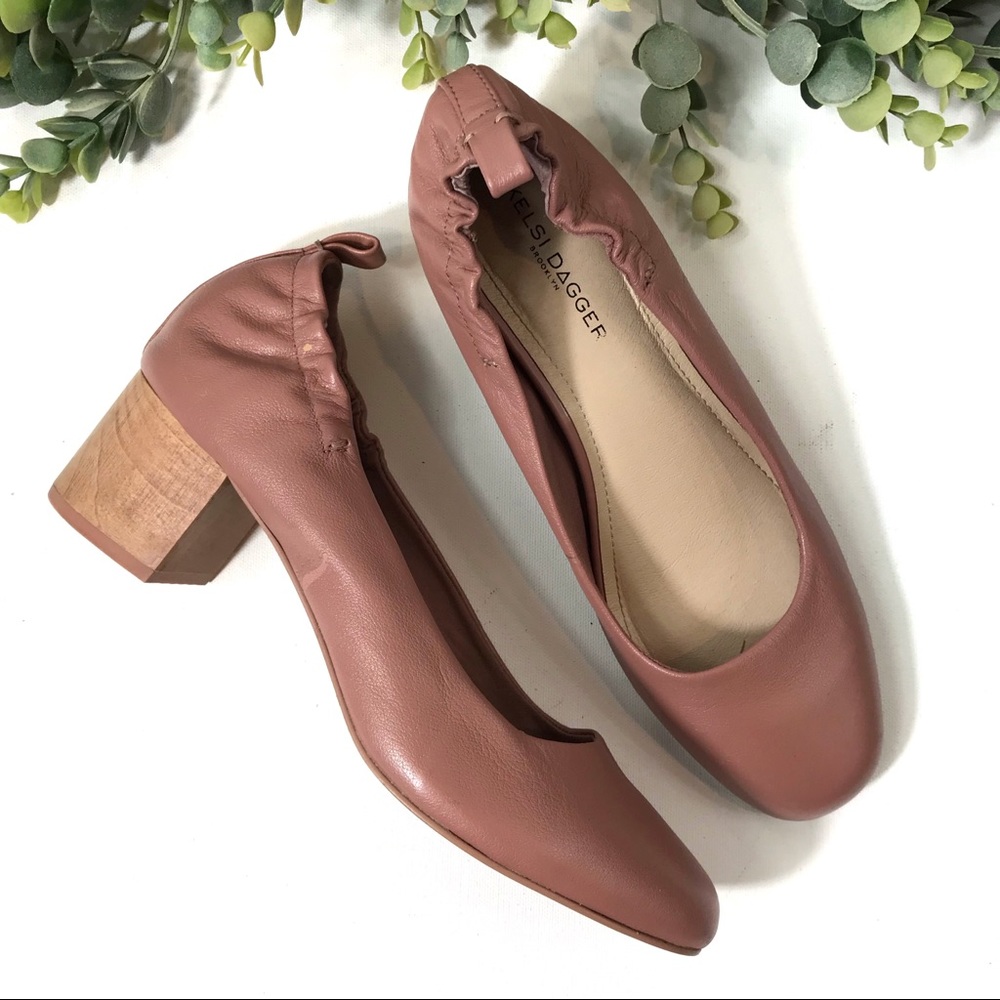Kelsi Dagger Wooden Block Heel Pumps Size 9